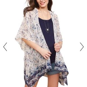 MOTHERHOOD MATERNITY Floral Blue Kimono | Size OS